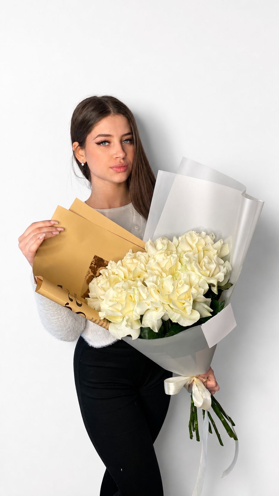 Изысканный букет из 9 французских роз