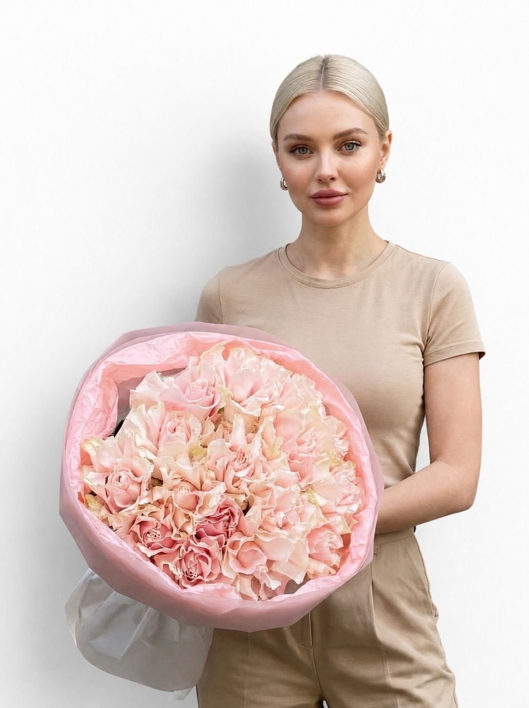 19 французских роз Pink Mondial